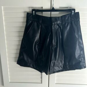 ABERCROMBIE AND FITCH VEGAN LEATHER SHORTS